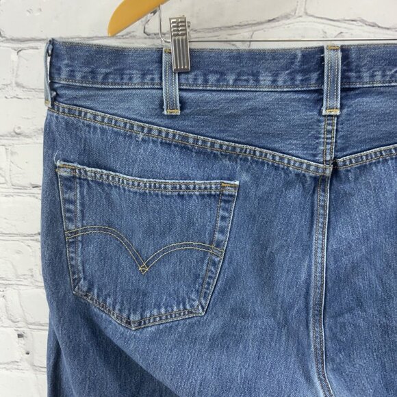 Levi’s Original 501 Straight Leg Button Fly Blue Jeans Mens Sz 44 x 30 - Picture 7 of 13